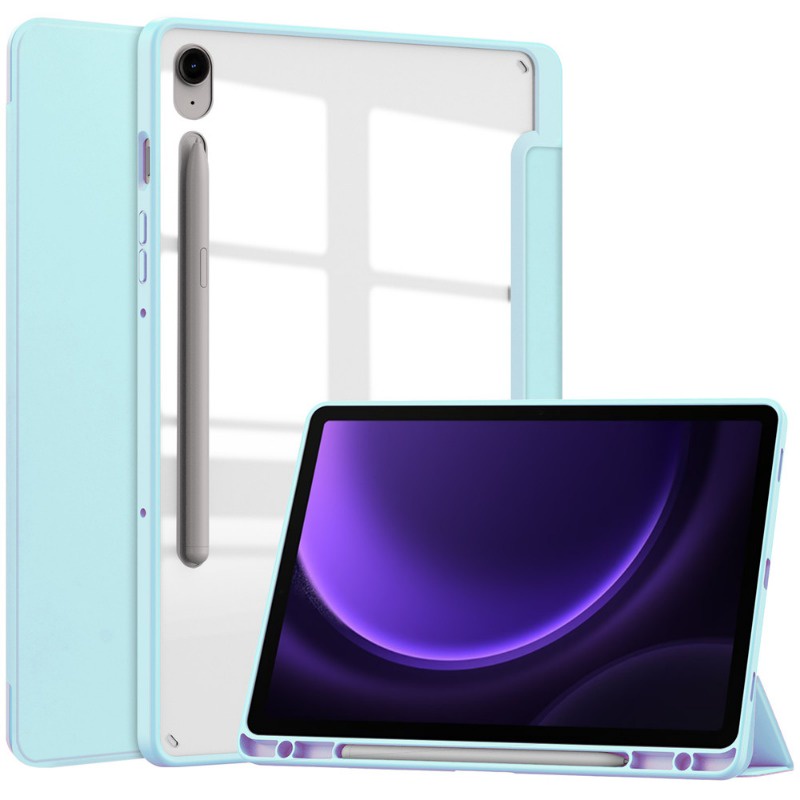 Bao Da Máy Tính Bảng pu Nắp Gập Thông Minh Có Ngăn Đựng Bút Cho Samsung Galaxy Tab S9 FE 10.9 SM-X510 SM-X516B Giá Đỡ