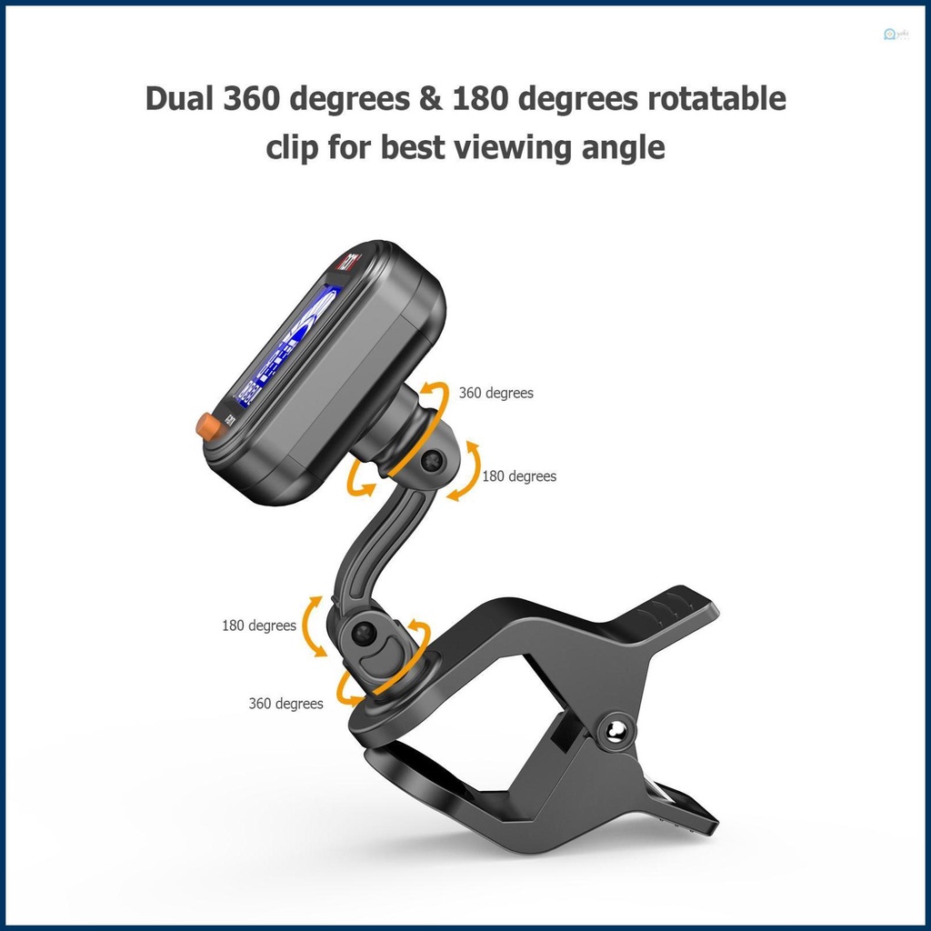 Kẹp Chỉnh Âm mini Có Màn Hình lcd Đa Năng Cho Đàn guitar bass ukulele