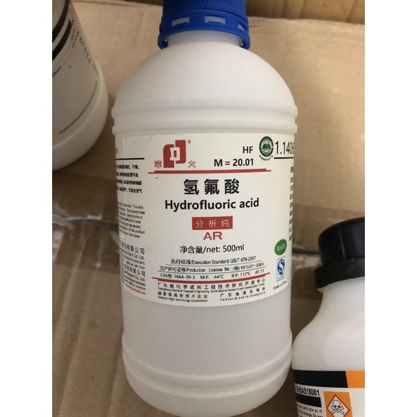 Hóa chất Hydro Flouric A.cid HF lọ 500ml xilong hoặc JHD
