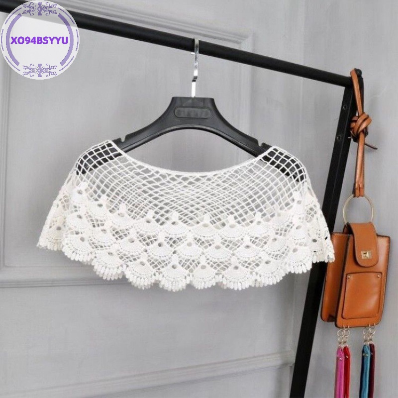 Xo94bsyyu Khăn Choàng Ren Rỗng Màu Trơn Thanh Lịch Thời Trang Xuân Hè Cho Nữ vn