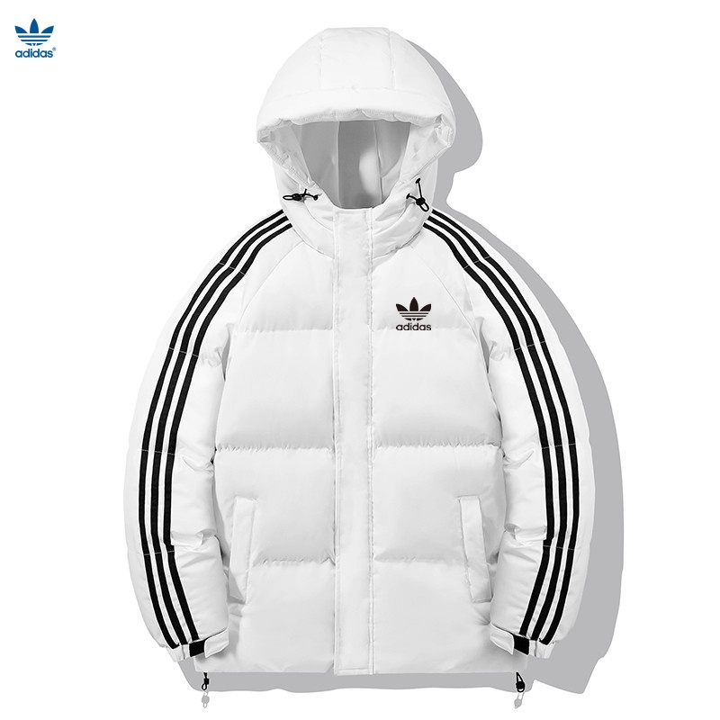 Áo Khoác adidas Có Mũ Trùm Đầu Chất Liệu 100% cotton Thời Trang Mùa Đông Cho Cặp Đôi