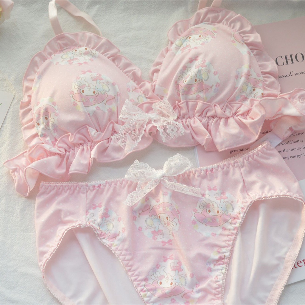 Áo Ngực Không Gọng Họa Tiết melody Dễ Thương Cho Nữ