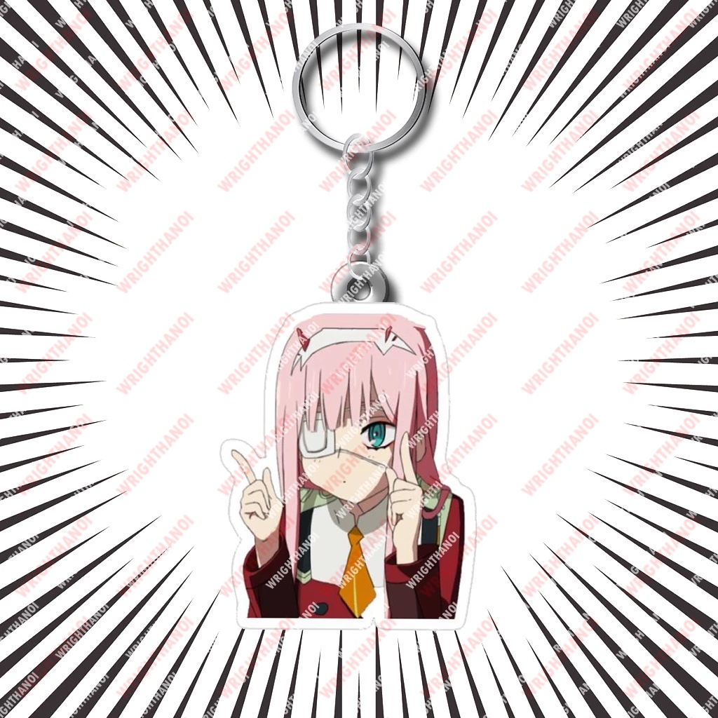Móc khoá các nhân vật Darling in the franxx zero two Anime Manga Nhật Bản Phụ Kiện Trang Trí Túi xách Balo