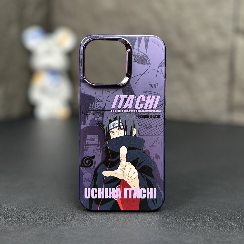 Ốp Điện Thoại Họa Tiết naruto kakashi itachi Màu Bạc Dành Cho iphone 15 14 pro max 13 12 pro max 11