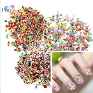 Set 1000 miếng dán trang trí móng tay nghệ thuật hình động vật trái cây đất sét 3d diy