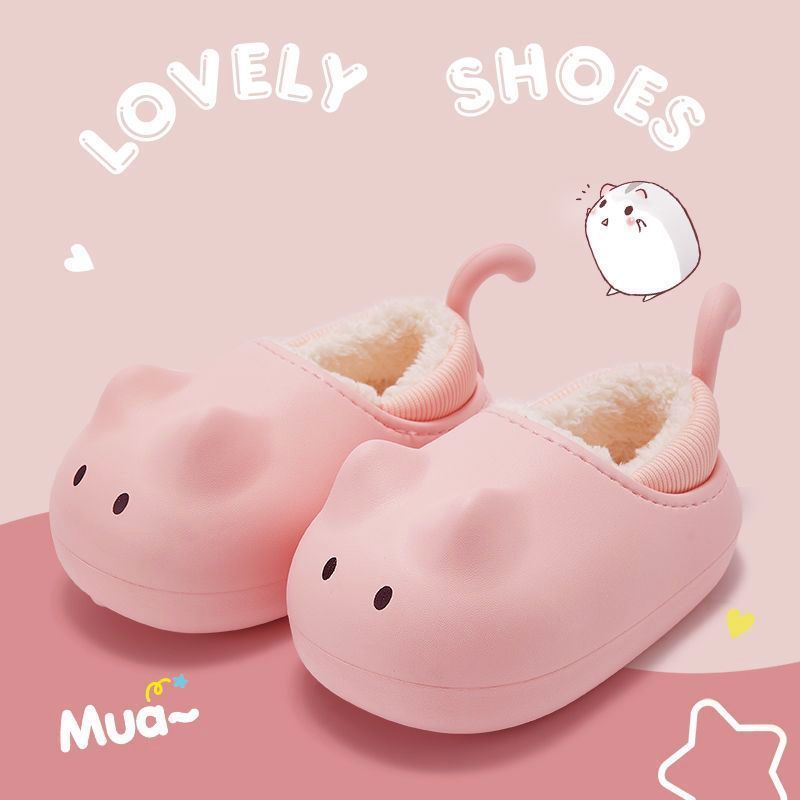 Dép Bông Đi Trong Nhà Đế Dày Chống Trượt Thời Trang Mùa Đông 2023 Dễ Thương Cho Nữ