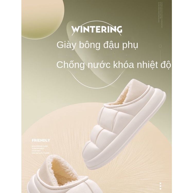 🤩sản phẩm mùa đông mới🤩Dép bông chống trượt ấm áp dành cho nam và nữ