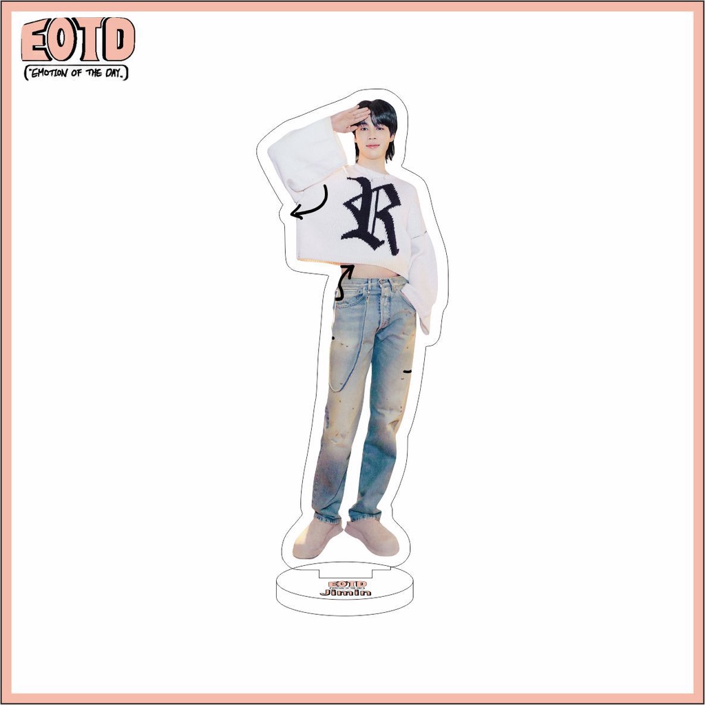 Bảng Hiệu Hai Mặt acrylic kpop bts 2023 jimin Để Bàn Trang Trí