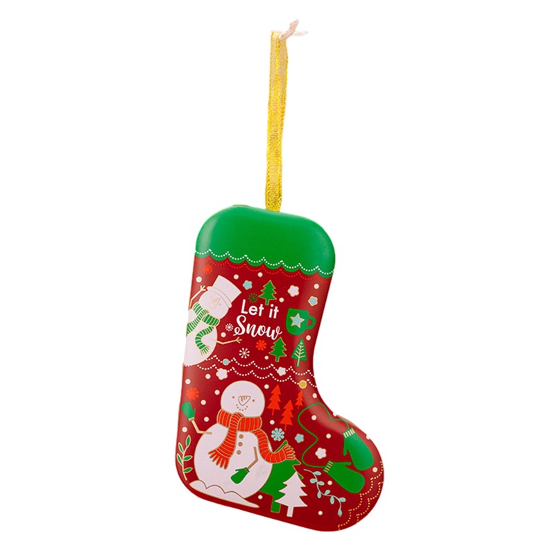 Yychaoy Hộp Thiếc Đựng Kẹo / Bánh Quy / Đồ Ăn Vặt Trang Trí Cây Thông Giáng Sinh