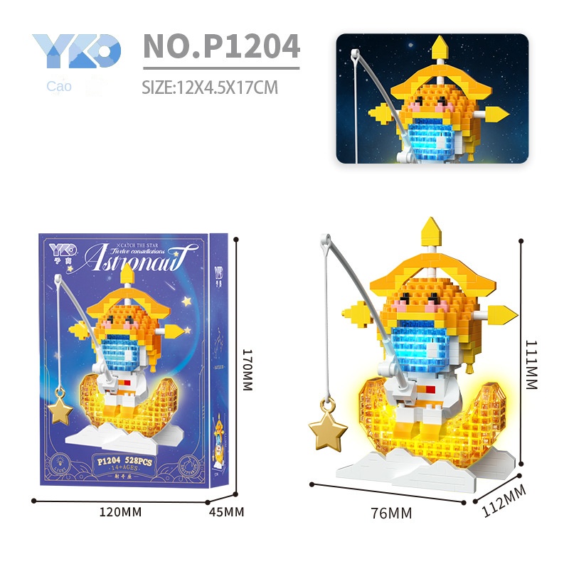 Lego Đồ Chơi Lắp Ráp Phi Hành Gia Hoạt Hình Độc Đáo