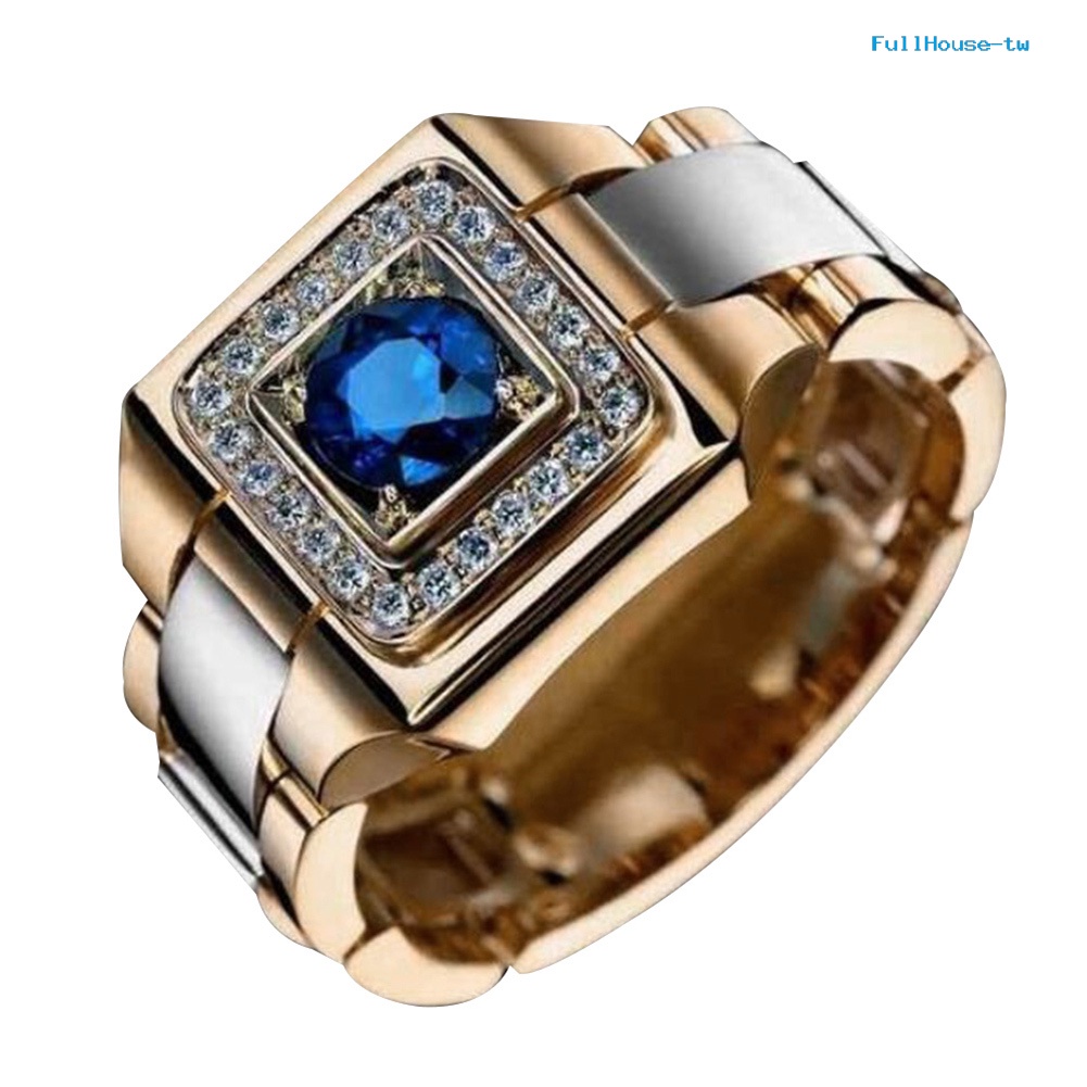 Nhẫn Cưới Đính Đá sapphire Nhân Tạo Sang Trọng Cho Nam