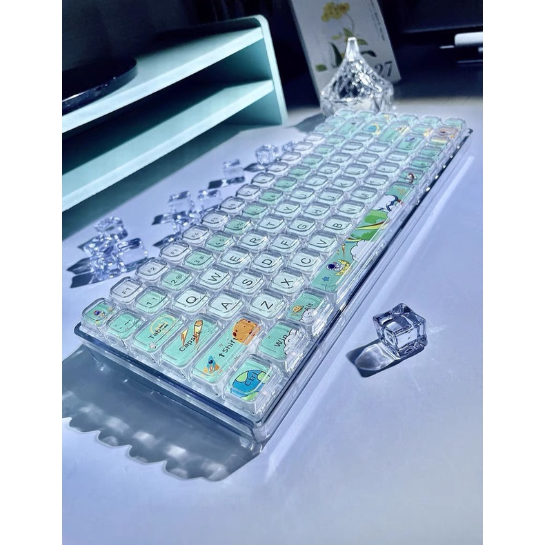 Keycap phi hành gia, keycaps 84 phím, XDA cao 9,5mm, nhuộm thăng hoa PBT, thích hợp cho bàn phím phím 87/68/84/104/108