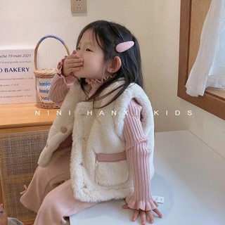 Áo khoác len lông cừu hai mặt phong cách hàn quốc thời trang thu đông mới cho nữ