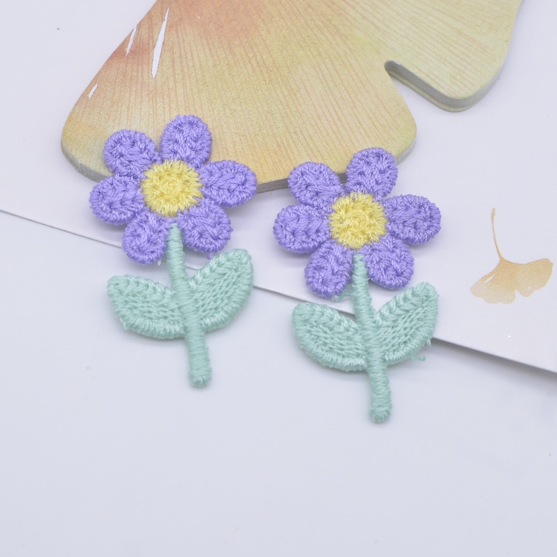 Set 20 Kẹp Vải Thêu Hình Hoa Xinh Xắn 23 * 37mm