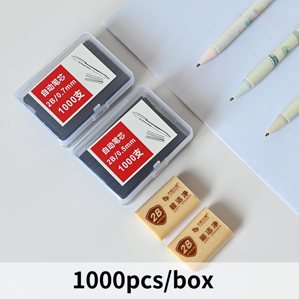 Set 1000 Ruột Bút Chì Thay Thế 0.5 / 0.7mm 2b