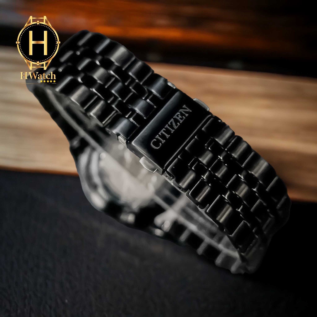 Đồng Hồ Nam Citizen Automatic NH8395-77E Dây Thép Bạc Vỏ Đen Mặt Đen Sapphire