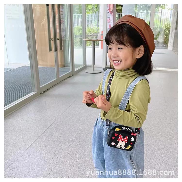 DISNEY Mới Túi Đeo Chéo Hình Chuột mickey Dễ Thương Cho Bé