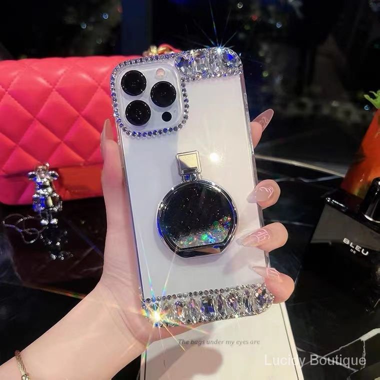 Ốp Điện Thoại Silicon Hình Chai Nước Hoa Kim Tuyến Cho Iphone 13 / 14 11 xmax / xr 12promax / 7 / 8plus