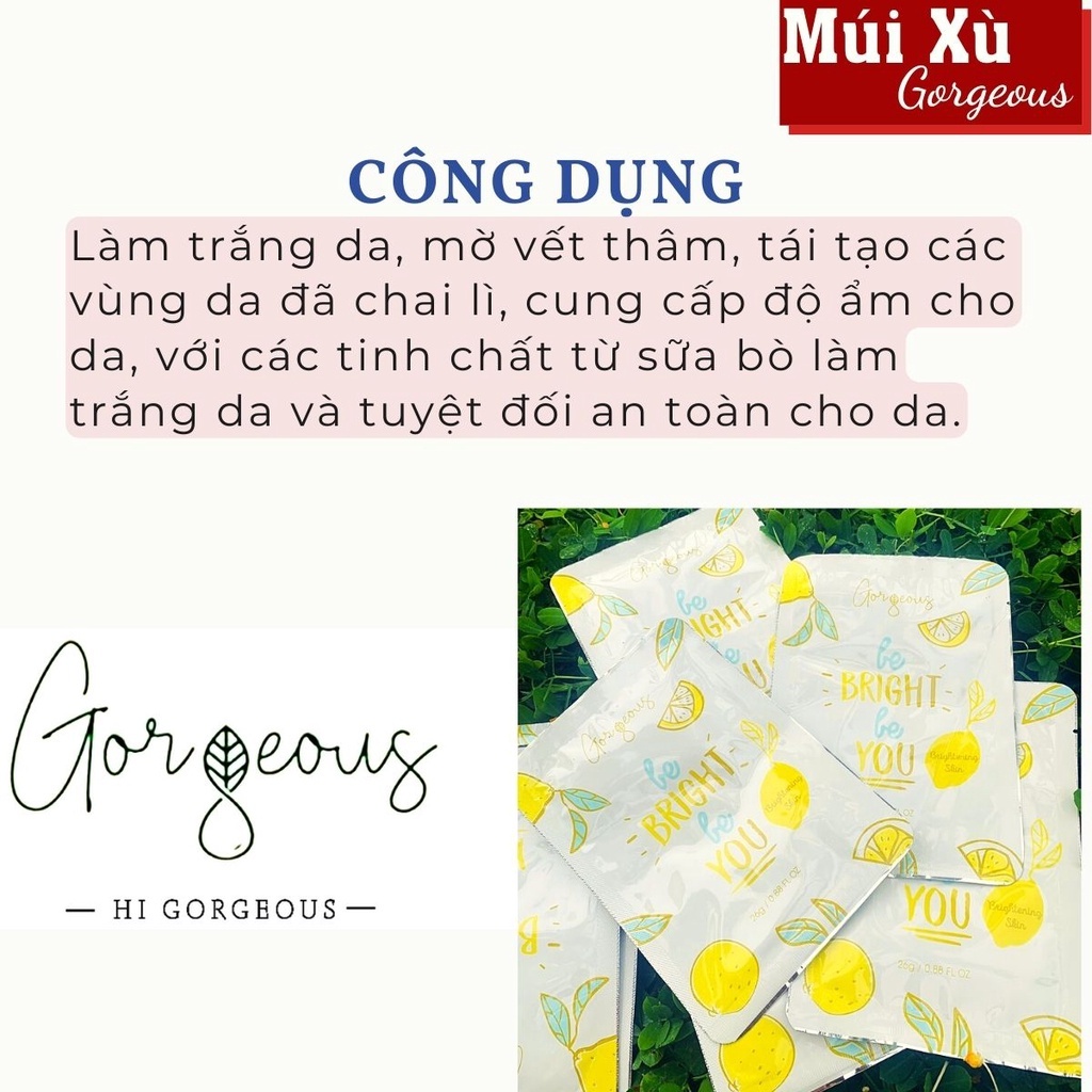 ✌Giá Sỉ✌  Set Gói Tắm Trắng Chanh, Lemon MÚI XÙ Giúp Trắng Da