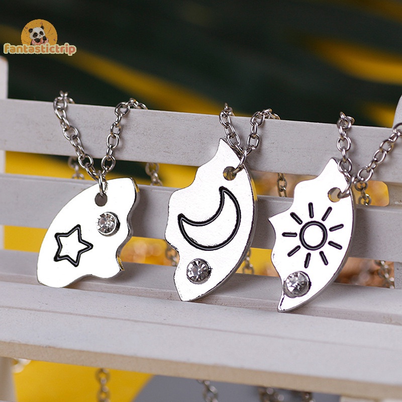 Set 3 Vòng Cổ Choker Mặt Trời Mặt Trăng Ngôi Sao Thời Trang Mới 2023 Cho Bạn Thân Mãi Mãi bff Cho Nam Và Nữ