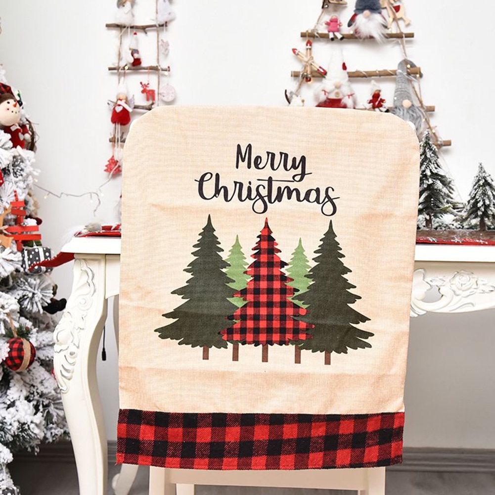 Durable Chair Cover Christmas Waterproof Xmas 56 X 45.5cm Decor Polyester