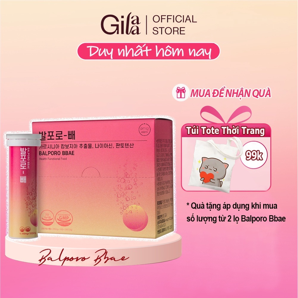 Viên Sủi Giảm Cân BALPORO BBAE chính hãng Hàn Quốc hỗ trợ giảm cân, đẹp da chuyển hóa mỡ thừa