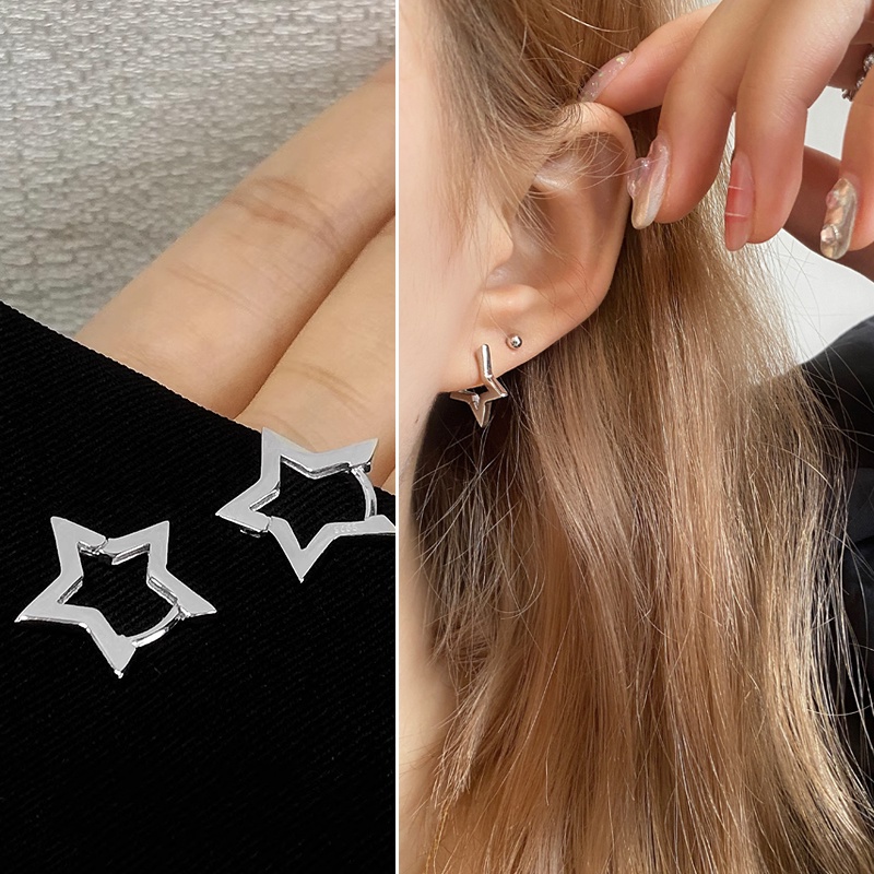 Khuyên Tai Tròn Lủng Lẳng Phong Cách Hàn Quốc