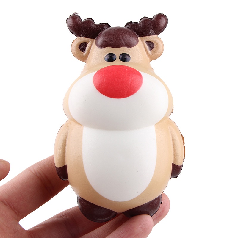 Squishy Hình chú tuần lộc giáng sinh Đồ Chơi Xốp Giảm Stress Hình mềm mịn dễ Thương đàn hồi Cho Bé - Lina Shop
