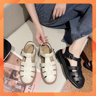 Sandal dọ mới 2 màu đen be hót hít giá tốt