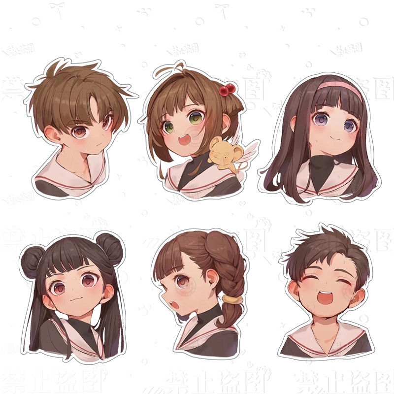 Trâm Cài Áo acrylic Họa Tiết Hoạt Hình Thủ Lĩnh Thẻ Bài sakura