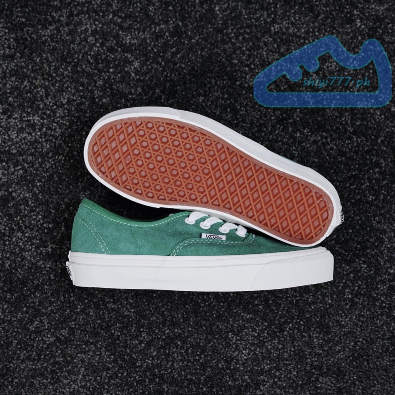 Vans Giày Da Lộn Màu Xanh Lá Phong Cách retro Cá Tính