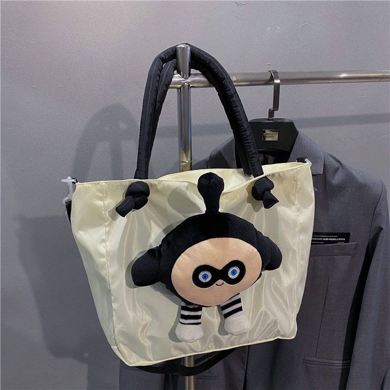 BEIBAOBAO  Túi tote mềm hình quả trứng lớn ngộ nghĩnh thời trang dành cho nữ