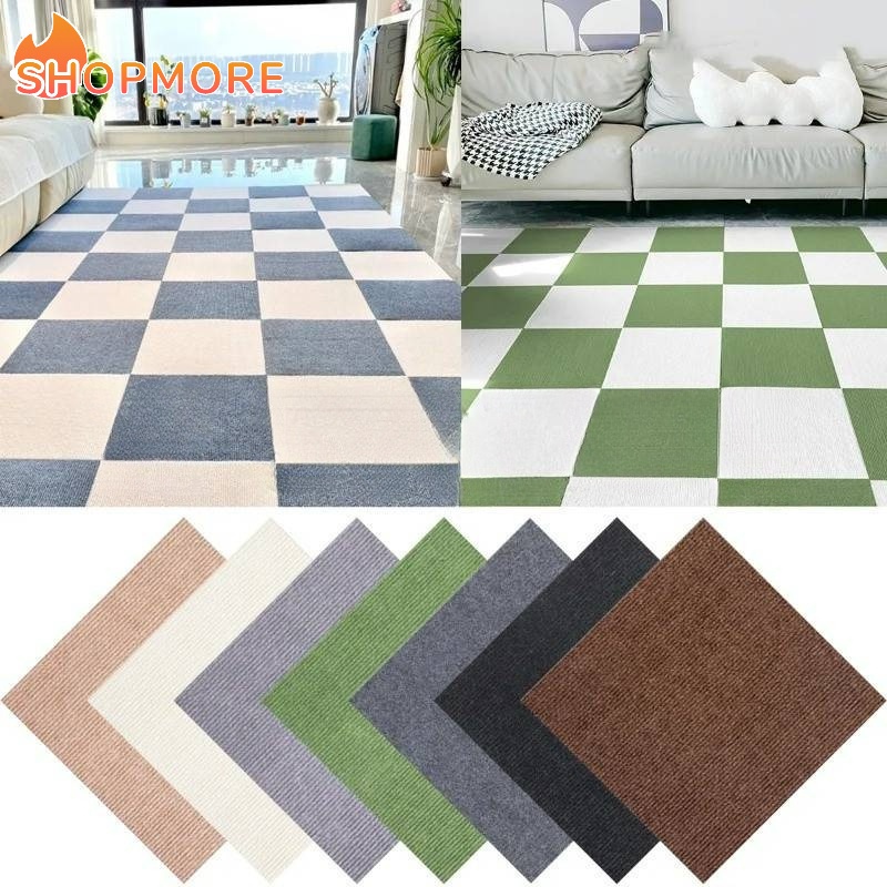 Thảm Lót Sàn / Đệm Mềm Tự Dính Hình Vuông Ghép Nối Chống Trượt Có Thể Tháo Rời Cho Phòng Ngủ / Văn Phòng