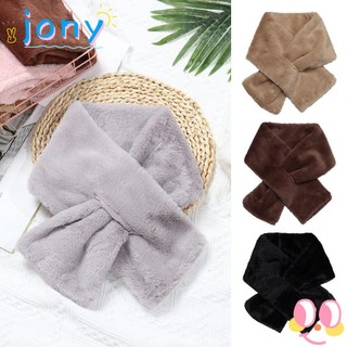 Jonye khăn choàng cổ giả lông thỏ giữ ấm mùa đông cho nữ