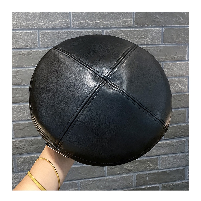 Mũ beret Da pu Phong Cách Anh Quốc Cổ Điển Thời Trang Thu Đông Cho Nữ