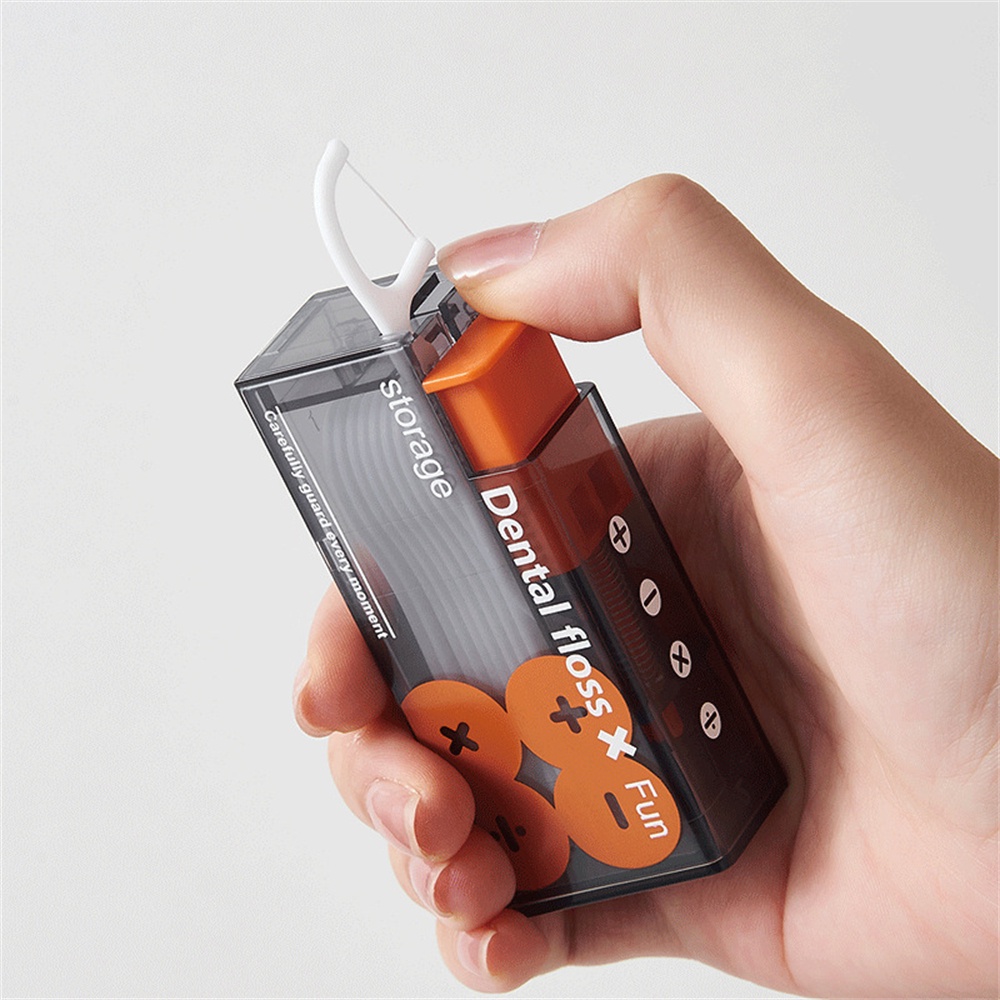⚡Còn Hàng⚡ 10 Cái/hộp Hộp Chỉ Nha Khoa Bật Lên Tự động Tăm Xỉa Răng Mini Cầm Tay Hộp đựng Que Chỉ Nha Khoa Siêu Mịn