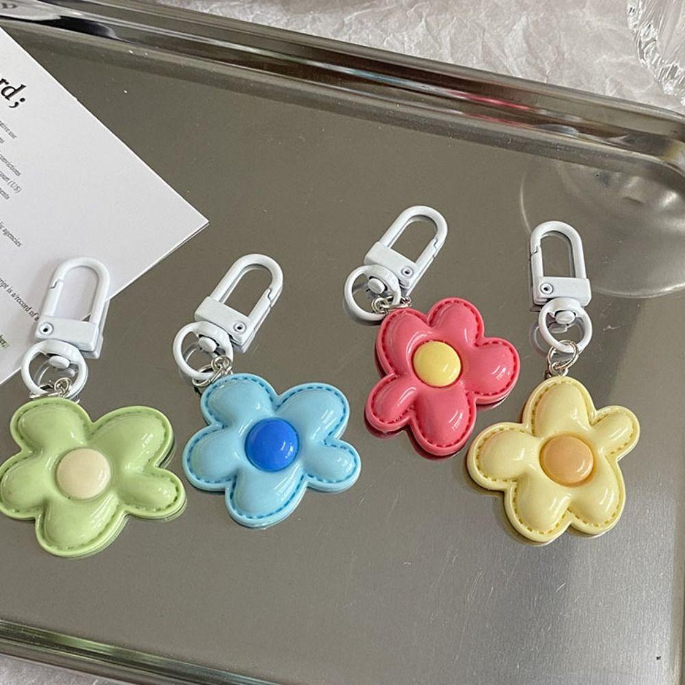 Lanfy Móc Chìa Khóa mini Bằng Nhựa resin Hình Hoa Nở Nhiều Màu Sắc Phong Cách Hàn Quốc Dễ Thương