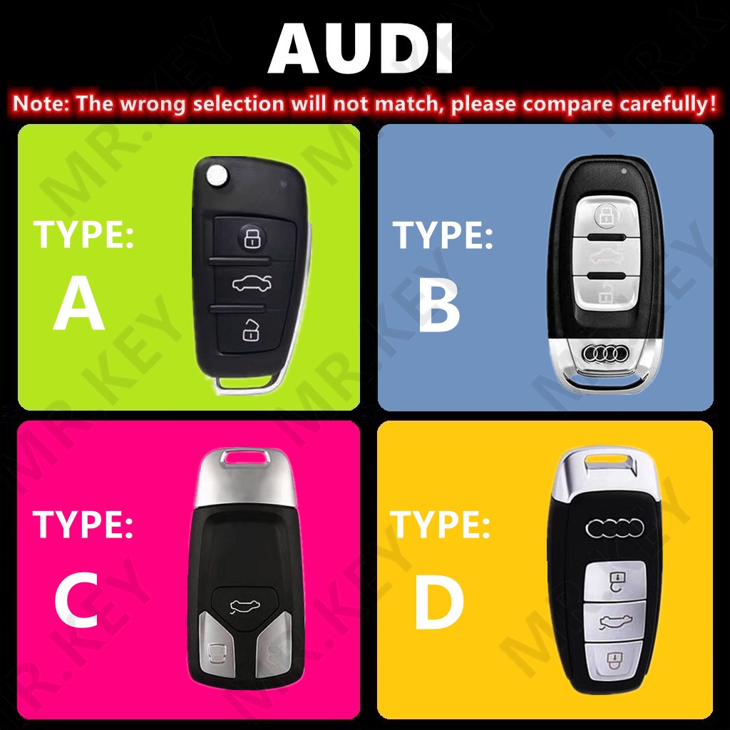 Vỏ Da Kim Loại Bảo Vệ Chìa Khóa Điều Khiển Từ Xa Cho Xe Hơi audi a8 d3 d4 d5 4h