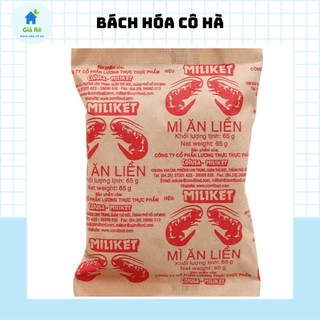 Mì tôm đặc biệt miliket giấy vàng, mì giấy 2 tôm gói 65g - bhch