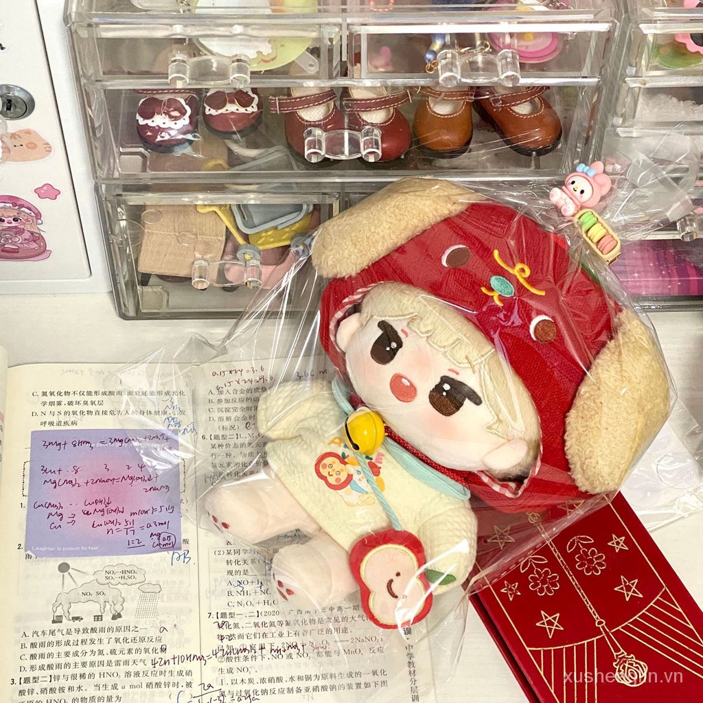 Cotton doll 20cm doll clothes spring and summer cute travel clothes cute cute pet pattern suit