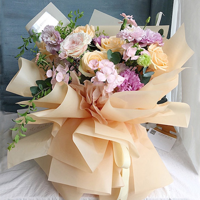 Giấy Gói Hoa / Gói Quà Chống Thấm Nước Màu Sắc Tinh Khiết