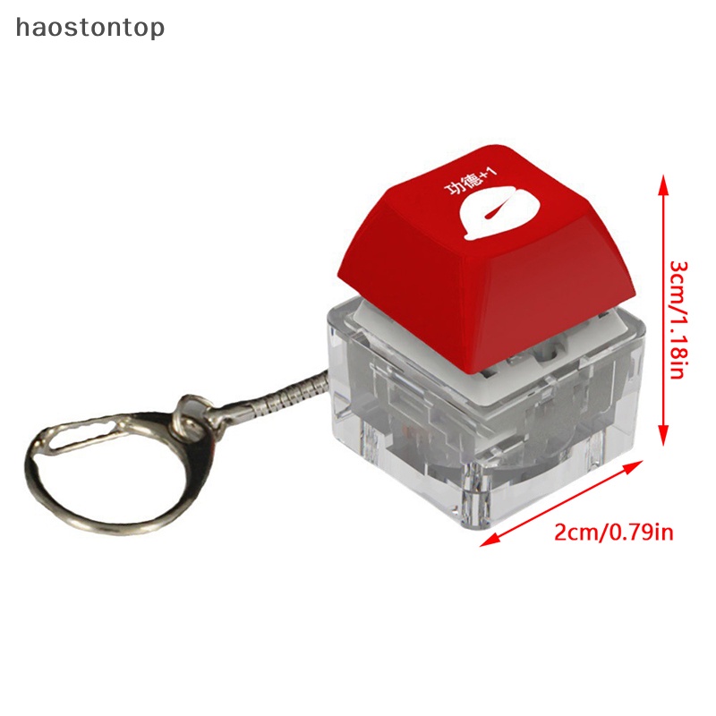 Haostontop deion Móc Khóa Bàn Phím Cơ Học + 1 Ngón Tay Hình Cá Dạ Quang Sáng Tạo vn