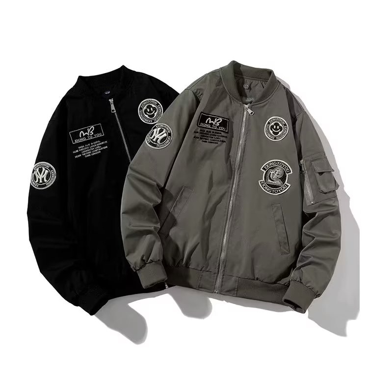 Áo Khoác Bóng Chày Thêu Họa Tiết Đơn Giản Chất Lượng Cao Thời Trang Cho Nam