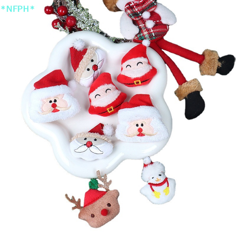 Ghim Cài Áo Hình Ông Già Noel / Chuông Cây Thông / Người Tuyết Nhồi Bông Đáng Yêu Thời Trang Cho Nữ Mới