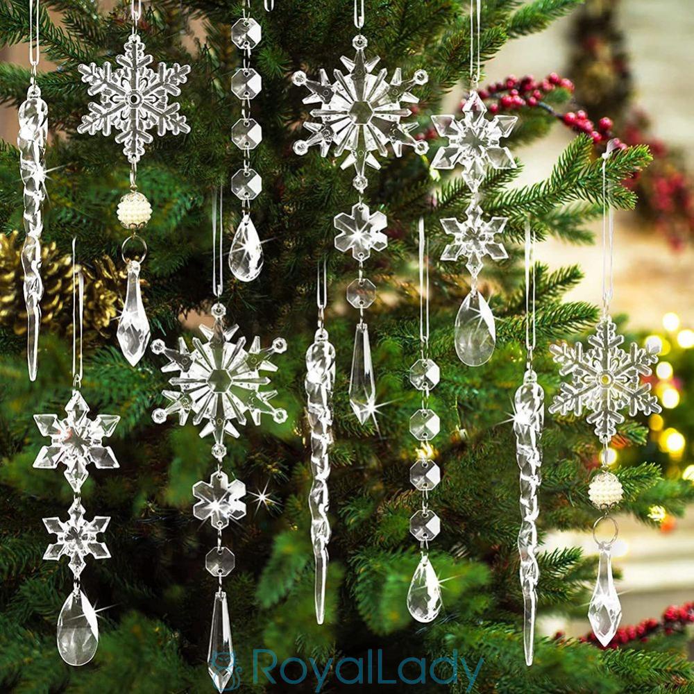 Bộ 10 Bông Tuyết Nhựa acrylic Trang Trí