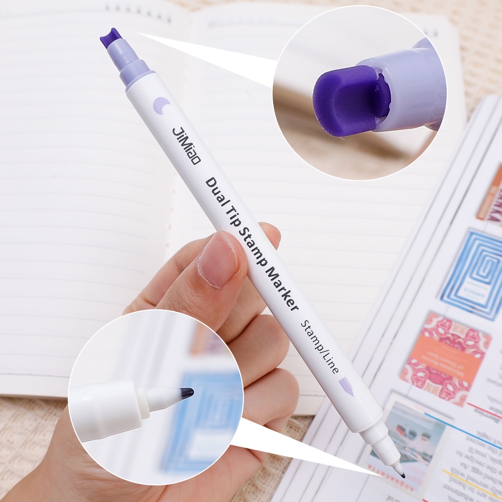 Bút Đánh Dấu Bắt Sáng / Bút Đánh Dấu ledger Hai Đầu / Bút Dạ Quang 6 Màu Sắc Đáng Yêu Dành Cho Trẻ Em
