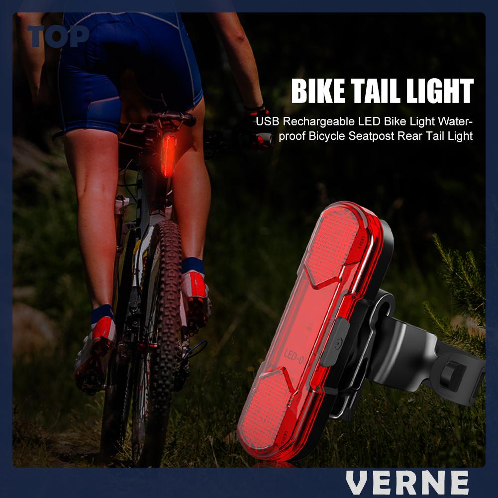 Đèn led Gắn Yên Sau Xe Đạp Sạc usb Chống Nước
