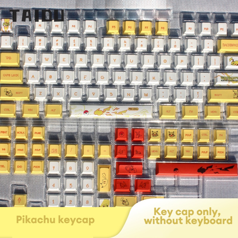 TAIDU Pikachu PBT thăng hoa keycaps bàn phím cơ keycaps XDA chiều cao cá nhân hóa keycaps