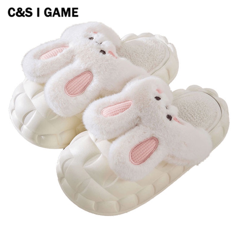C＆S  Dép bông Dép Lông đi trong nhà ĐẾ CAO SU Màu sắc đa dạng Thoải mái Thể thao Tự tin FMR23B08DU 44Z231104