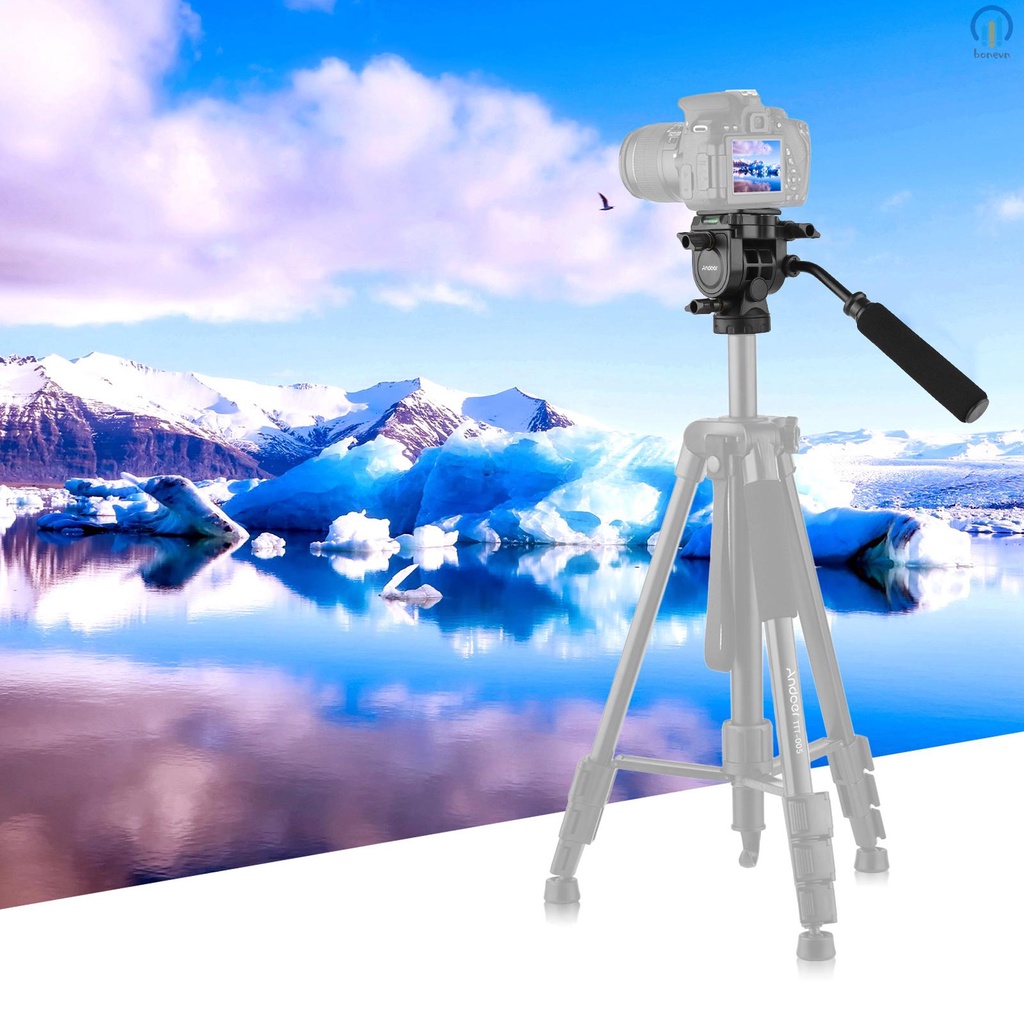 Andoer Fluid Hydraulic Ball Head for Smooth Panoramic Photography with 5KG Load Capacity